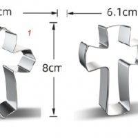 2 Вида кръст метален резец форма тесто сладки бисквитки пита кръщене , снимка 1 - Форми - 32723856