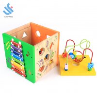Сортер кубче, дървен детски сортер куб, образователна интерактивна играчка, игра, подарък за дете, снимка 6 - Образователни игри - 33553802