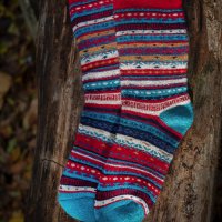 Перуански чорапи от вълна на алпака различни цветове, снимка 2 - Дамски чорапи - 42932591