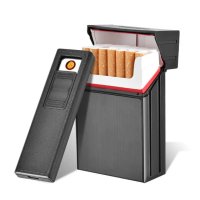 Табакера / кутия за цигари с usb запалка / 6399, снимка 3 - Табакери - 43484069