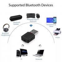 ПРОМО 2 в 1 блутут bluetooth 5.0 аудио адаптер с 3.5 мм жак  аудио кабел 2021 г, снимка 5 - Приемници и антени - 26861419