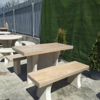 Градинска маса с пейки - градински комплект, сет ” КАПУЧИНО ”, снимка 3 - Градински мебели, декорация  - 32571461