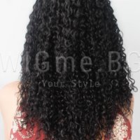 Kъдрава черна лейс фронт перука Жанет, снимка 5 - Аксесоари за коса - 39411448