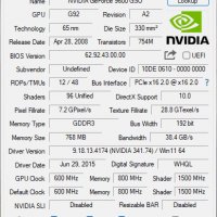 Видео карта NVidia GeForce Palit 9600 GSO 768MB GDDR3 192bit PCI-E, снимка 8 - Видеокарти - 37035440