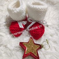 Подарък за Коледа за бебе комплект коледни терлички и одеалце, снимка 1 - Други - 42951605