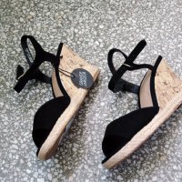 Дамски елегантни обувки / сандали , New Look, нови, платформа, черни, с беж, снимка 10 - Дамски ежедневни обувки - 28239544
