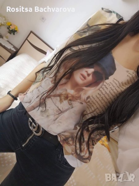 Блузка с щампа , S размер, снимка 1