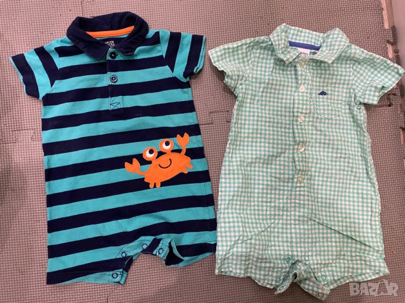 Carters 2бр летни гащеризона 12м, снимка 1
