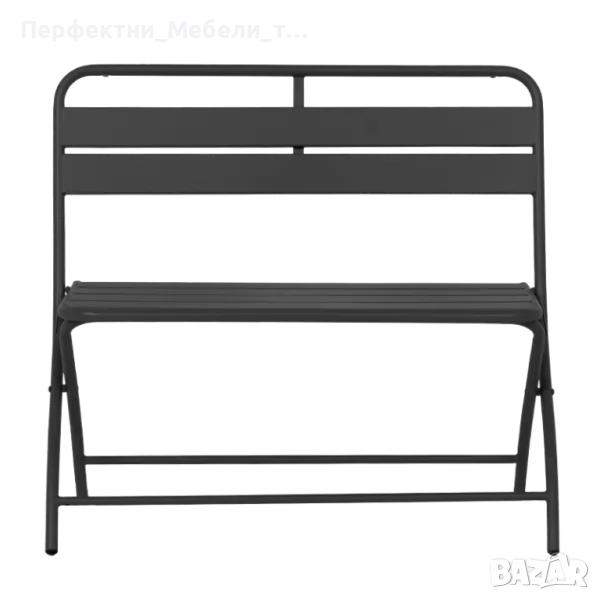 Двуместна сгъваема метална градинска пейка,кетъринг пейка 90см., снимка 1