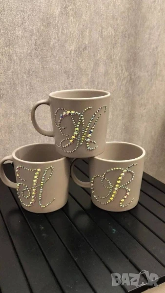 чаша инкрустирана с камъчета , снимка 1