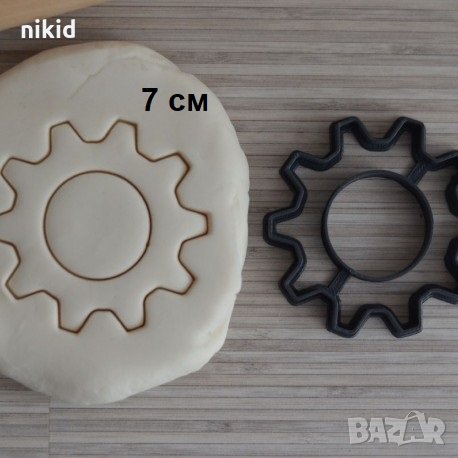 Зъбно колело пластмасов резец форма фондан тесто бисквитки, снимка 1