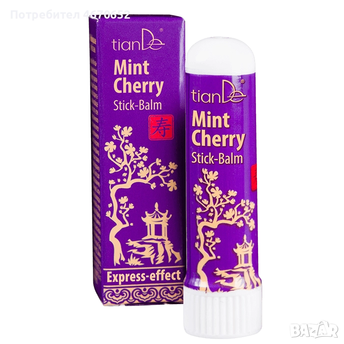 Стик-балсам „Mint Cherry” EcoDeViva, 1 бр., снимка 1