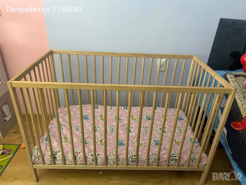 Бебешко легло с матрак, снимка 1