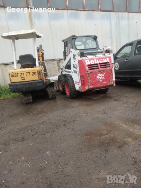 Услуги с челен товарач бобкат с кофа 140 см и обем 0.4 куб.мини багер и самосвал 2.5 т., снимка 1