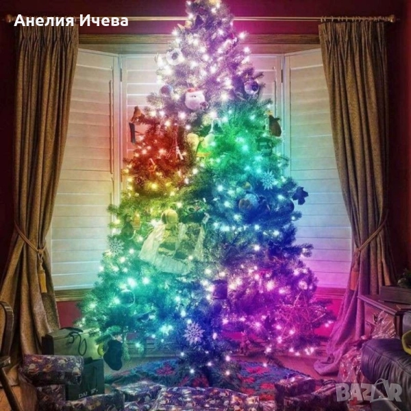 Многоцветни лампички с флашка, дистанционно и приложение за телефон , снимка 1