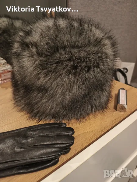 Луксозна зимна дамска шапка, снимка 1