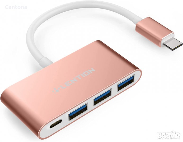 LENTION 4-в-1 USB-C хъб с 3 USB 3.0 и захранване Type C PD(CB-C13se), снимка 1