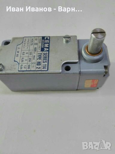 Италиански Краен  изключвател  HD 2  SER. 114  3A/250V ;  1,2A/600V без ролка ;  TORINO - ITALY, снимка 1
