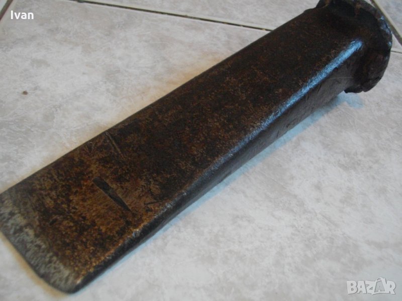 Старо Качество-Стар Масивен Кован Клин-Секач-Нож Кама за Дърва-Цепене-Немска, снимка 1