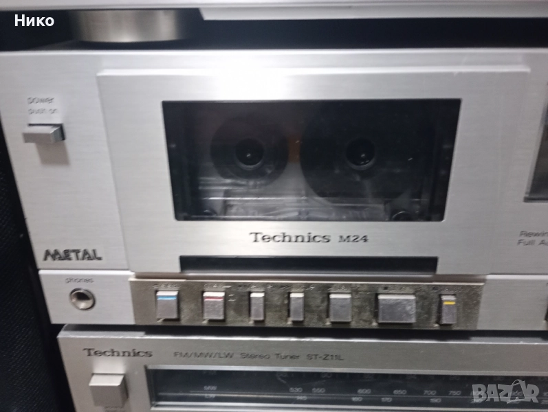 Дек касетъчен Technics M 24, много добър визуално, перфектен технически., снимка 1