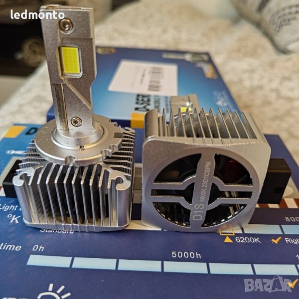 Двустранен CSP чип: Осигурете си по-широк и по-ярък лъч с LED крушки D2S D1S D3S, снимка 1