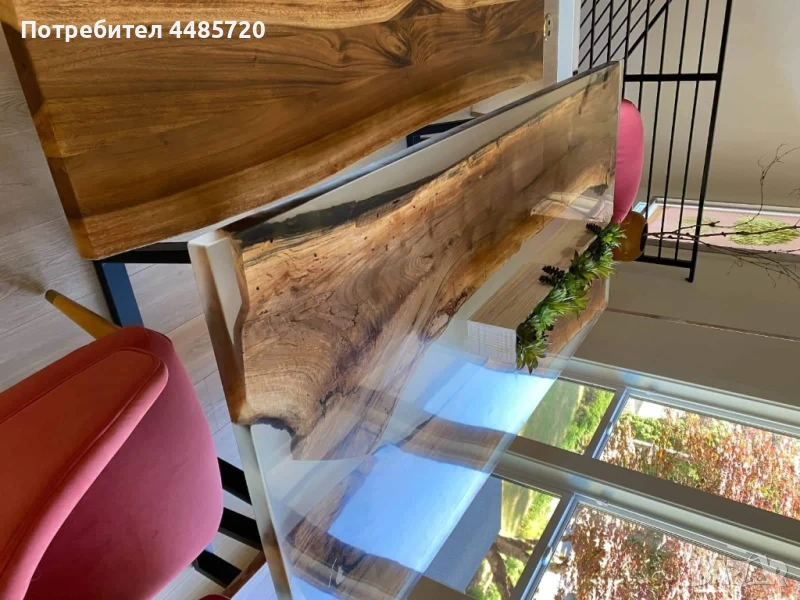 Маси и плотове от епоксидна смола и масивна дървесина, снимка 1