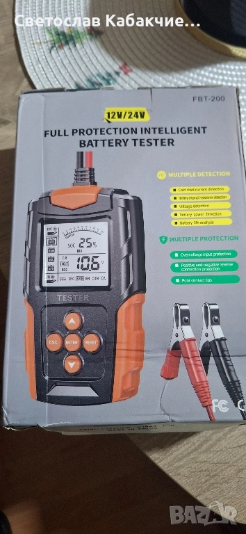 Продавам тестер за акумулатори чисто нов само пробван. , снимка 1