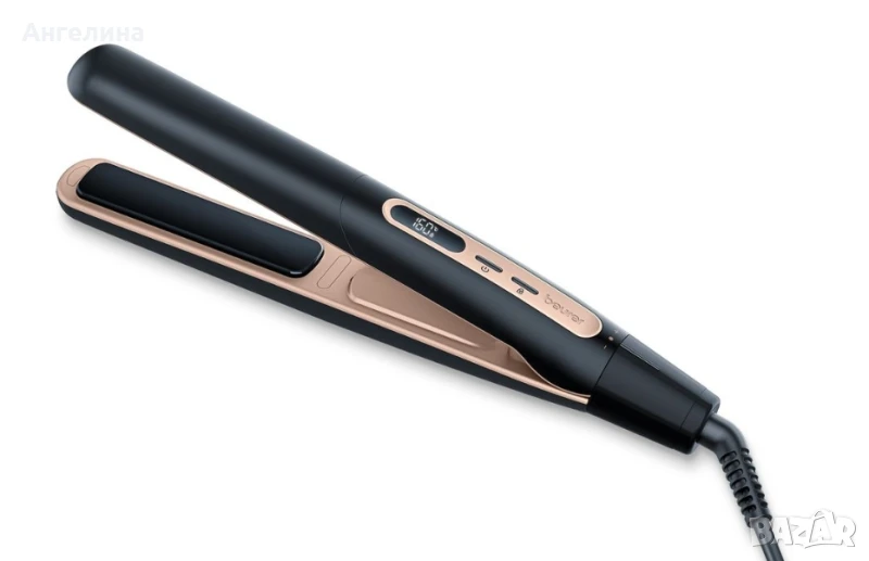Преса, Beurer HS 100 Hair straightener, Ready to use in 12 sec, LED display, Ceramic-coated hot plat, снимка 1