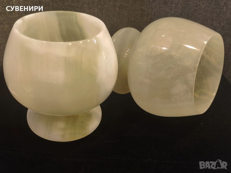 Чаша за коняк от оникс, снимка 1