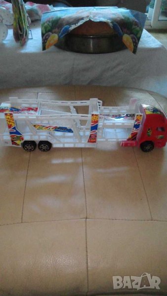 Детски камион със платформа за колички, снимка 1