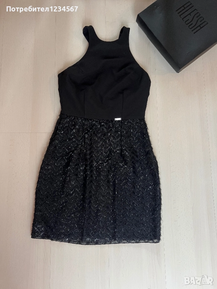 Нова черна рокля Alessa Sрр, става и за ХС , снимка 1