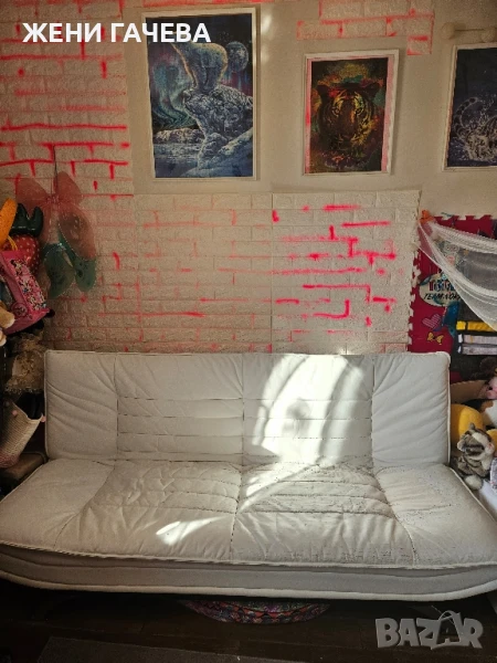 Клик клак диван бял, снимка 1