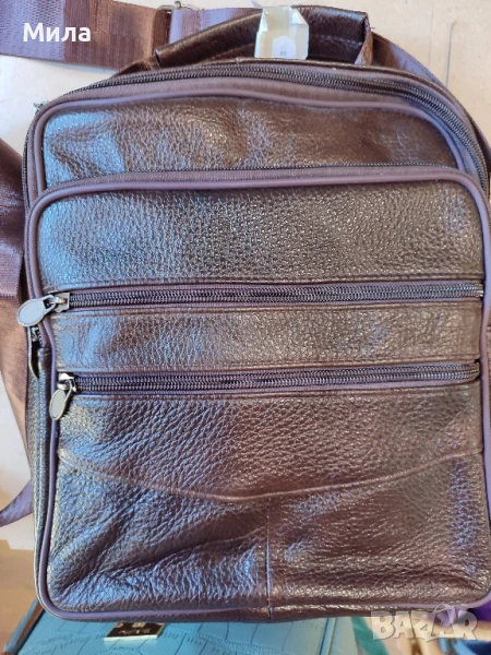 Мъжка кожена чанта , снимка 1