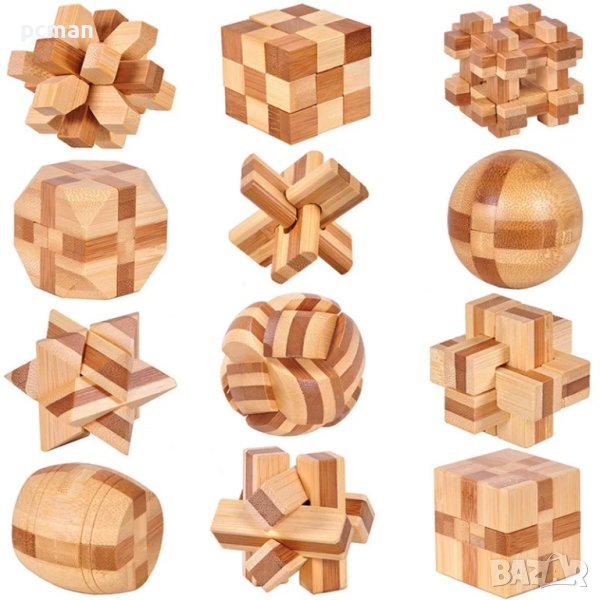 Дървен 3D пъзел - 13 различни вида, снимка 1
