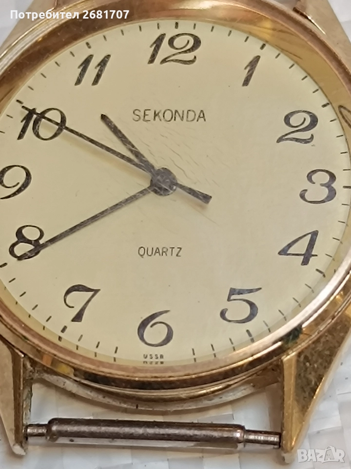 позлатен дамски часовник Seconda, снимка 1