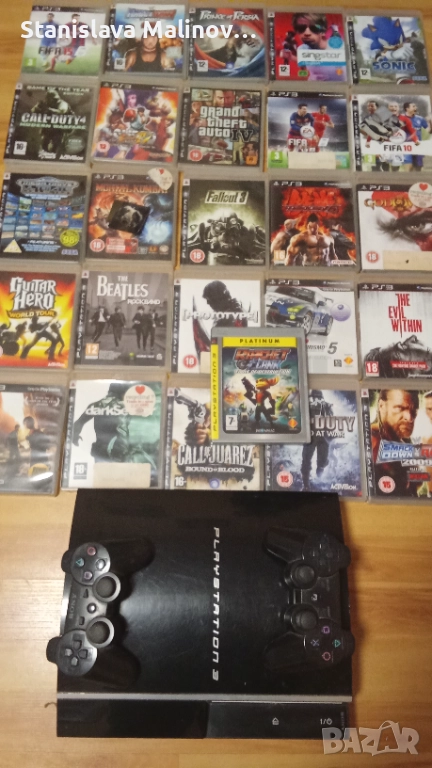 Продавам Плейстейшън 3 с 25 бр игри и 2 джойстика , снимка 1