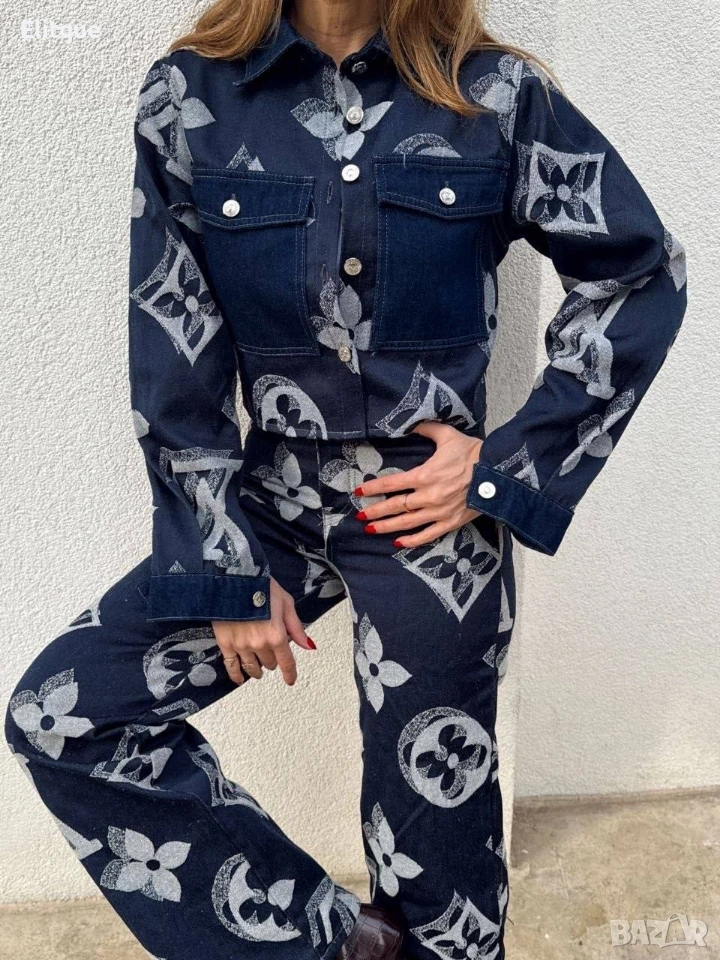 дамски комплект деним louis vuitton на едро , снимка 1