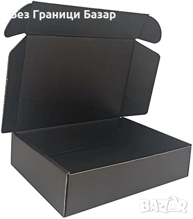 Нови Черни Картонени Кутии 50 броя 22x15x5см За Магазин Пратки Опаковка, снимка 1