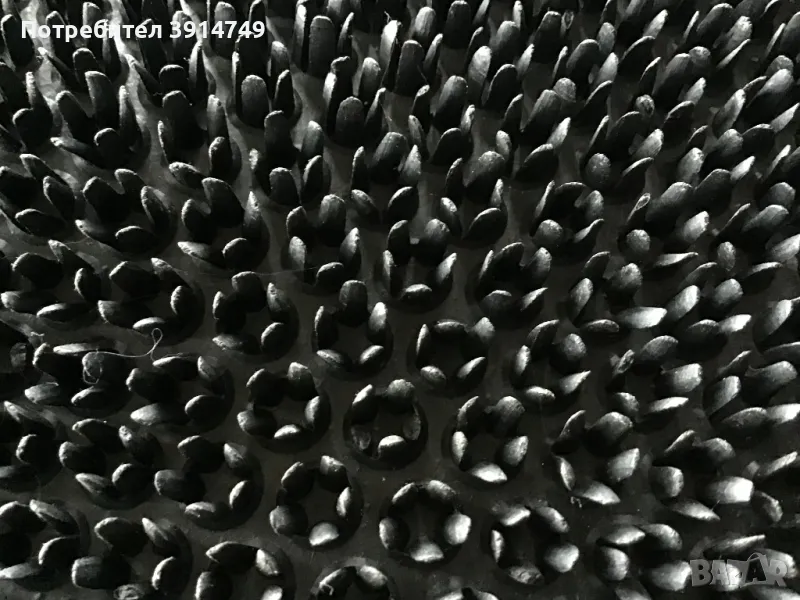 Изтривалка гумена, релефна повърхност “четка”, лесно дълбоко почистване на грайфери, 40х60 см, НОВА, снимка 1