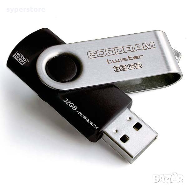USB Fash Memory 32G USB2.0 GoodRam Twister Black класическа флаш Памет, снимка 1
