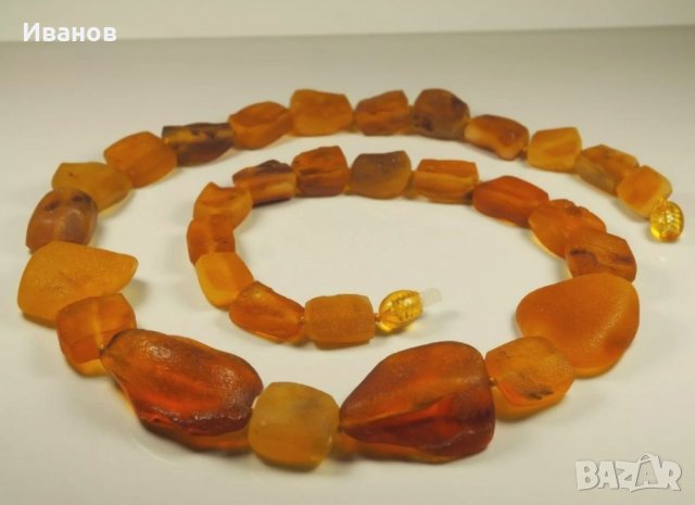 Елегантна красива огърлица от най старият и рядък Балтийски кехлибар 35 грама. , снимка 2 - Колиета, медальони, синджири - 33569646