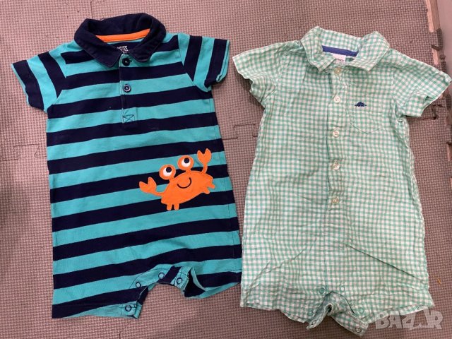 Carters 2бр летни гащеризона 12м