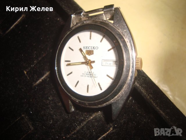 SECIKO 5 21 JEWELS ANTIMAGNETIC ИНТЕРЕСЕН РАБОТЕЩ МАРКОВ МЕХАНИЧЕН ЧАСОВНИК 20844, снимка 6 - Мъжки - 32832312