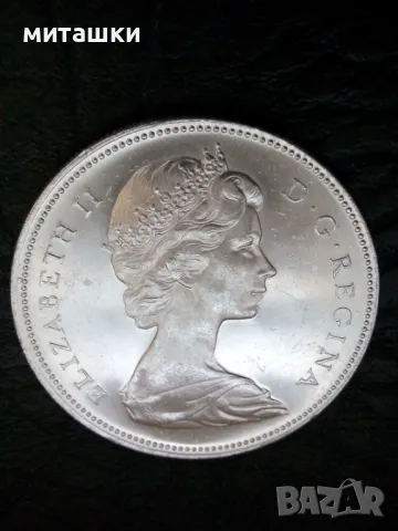 1 долар 1965 година Канада сребро, снимка 5 - Нумизматика и бонистика - 49243999