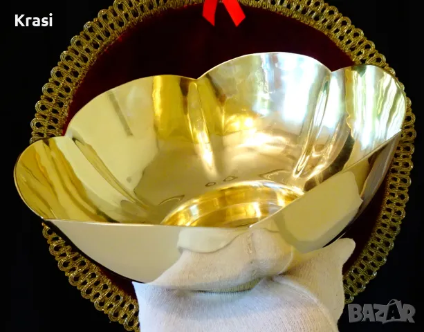 Бронзова салатиера,фруктиера,купа,цвете. , снимка 7 - Антикварни и старинни предмети - 47496988