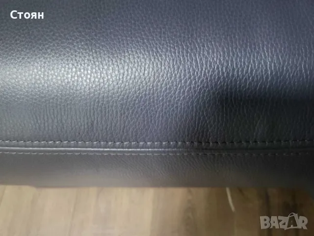 ПРОМОЦИЯ!!! Син кожен ъглов диван "Albion" с електрически релаксиращ механизъм, снимка 7 - Дивани и мека мебел - 47582492