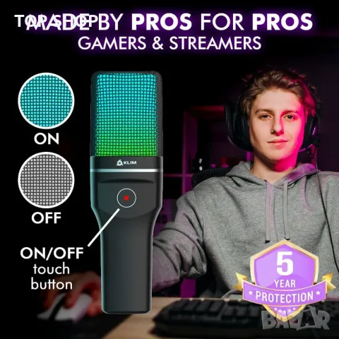 KLIM Muse - Безжичен микрофон, Съвместим PC Mac PS4 PS5 Switch, снимка 5 - Микрофони - 49551978