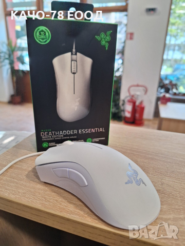 Мишка RAZER DeathAdder Essential (6400dpi) - Бяла, снимка 1 - Клавиатури и мишки - 44877649