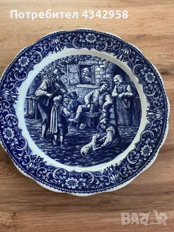 Boch La Louviere Belgium. Delft.Чиния за стена.1930-1950г.