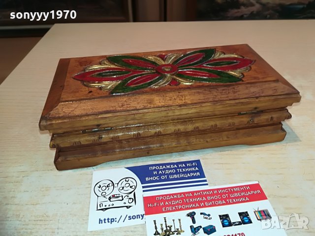 дървена кутия с цвете-20х10х6см, снимка 13 - Колекции - 28726400